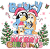 Bluey Merry Christmas Design - DTF Ready To Press