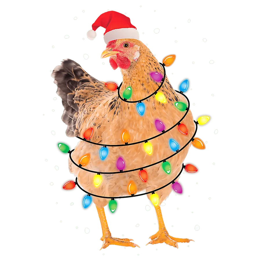 Christmas Chicken Design - DTF Ready To Press