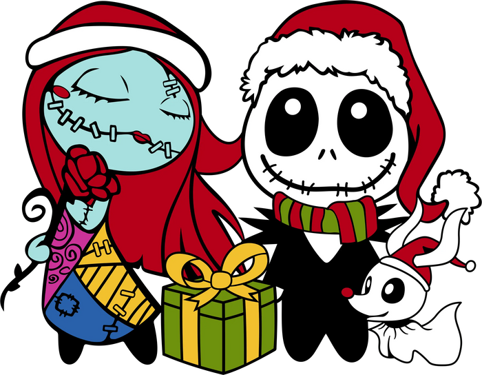 Nightmare Before Christmas DTF Ready Press pressed on a garment