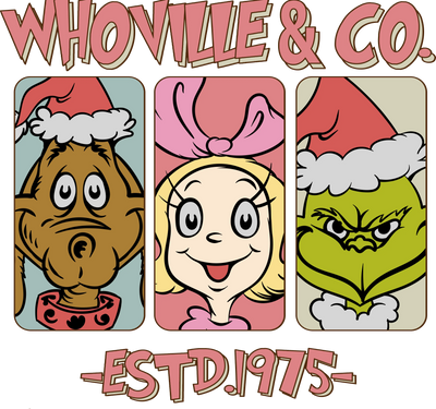 Whoville Co Christmas DTF Design Ready Press V1 | DTF Dallas - DTF Dallas 