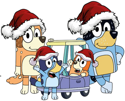 Bluey Christmas Design DTF-Ready to Press (V4) | DTF Dallas - DTF Dallas 