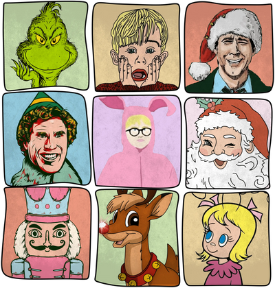 Christmas Movie Design - DTF Ready To Press - DTF Dallas 