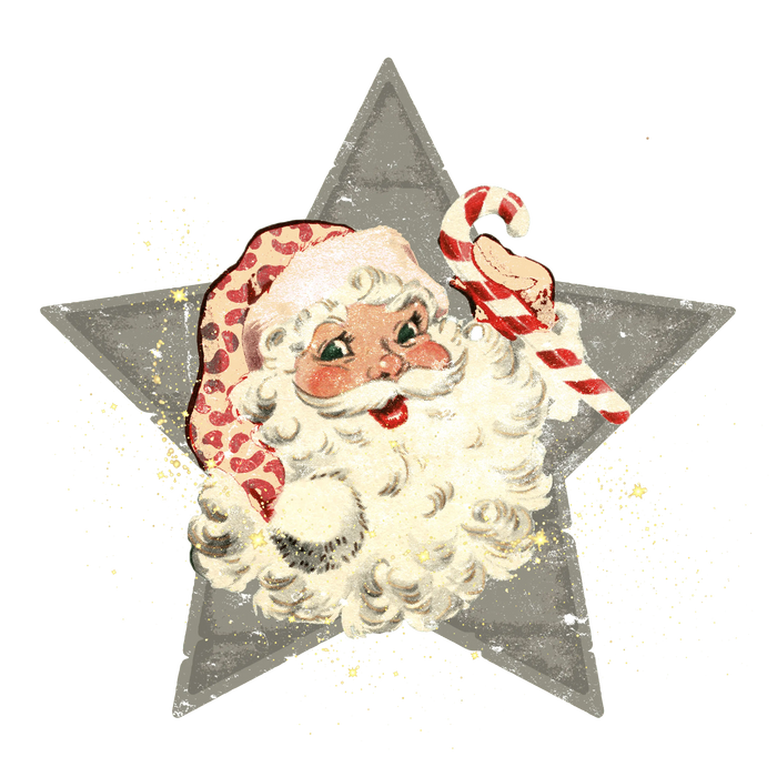 Christmas Santa Design pressed on a garment