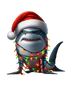 Christmas Shark Tree Design - DTF Ready To Press