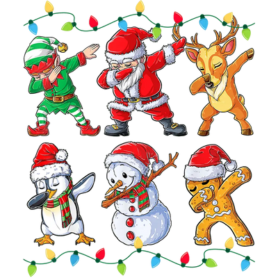 Dabbing Christmas Design - DTF Ready To Press - DTF Dallas 