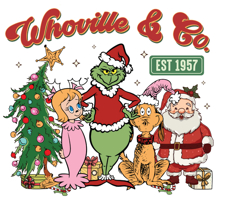 Whoville Co Christmas Grinch Design | DTF Dallas