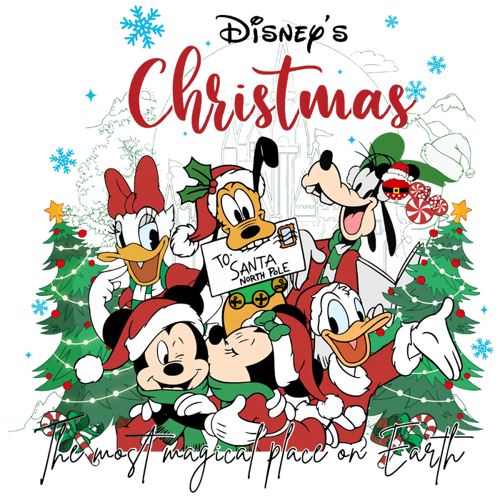 Festive Mouse Christmas Design Ready Press V2 pressed on a garment
