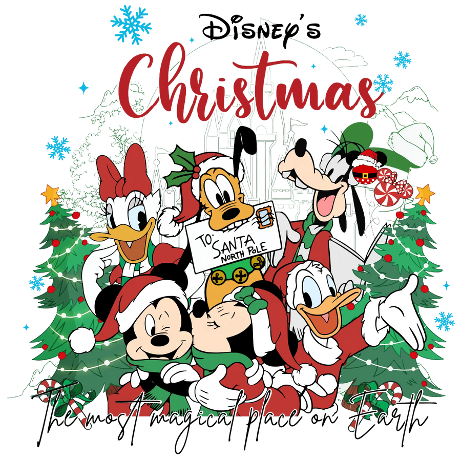 Festive Mouse Christmas Design Ready Press V2 | DTF Dallas