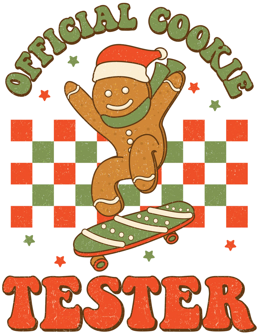 Cookie Tester Christmas Gingerbread Design | DTF Dallas