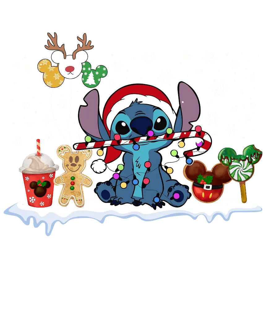 Stitch Christmas Design - DTF Ready To Press