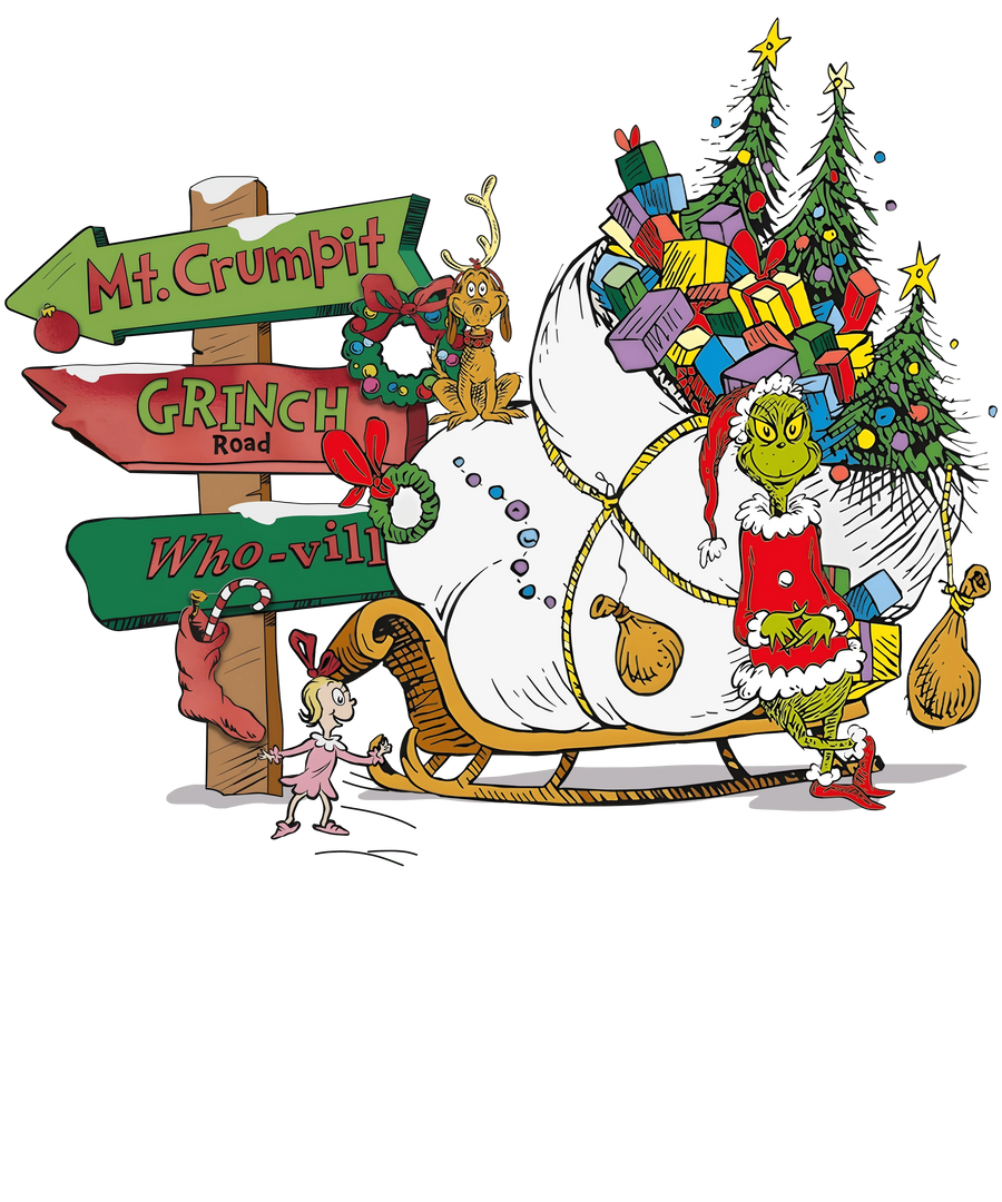 Mt. Crumpit Grinch Christmas Design | DTF Dallas