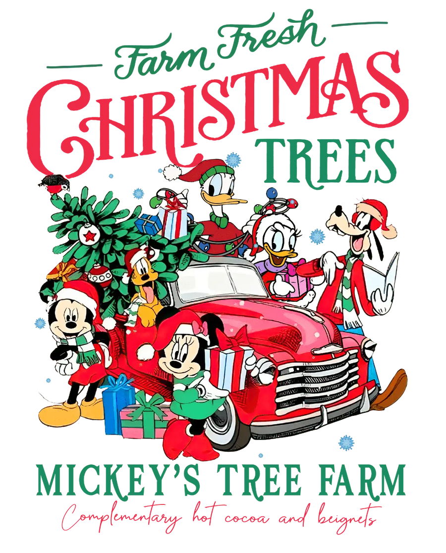Mickey's Tree Farm Christmas Design | DTF Dallas