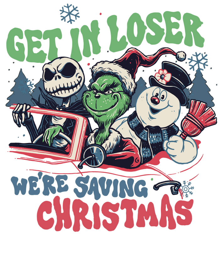 We Are Saving Christmas Design pressed on a garment