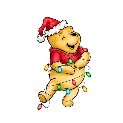Winnie the Pooh Christmas DTF Ready to Press | DTF Dallas - DTF Dallas 