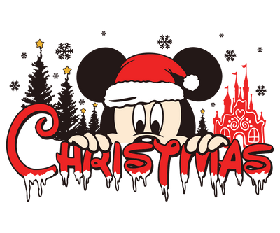 Festive Mouse Christmas Design Ready Press V3 | DTF Dallas - DTF Dallas 