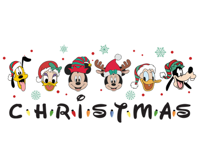 Friends and Mickey Christmas Design | DTF Dallas - DTF Dallas 