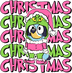 Bluey Christmas Design - DTF Ready To Press