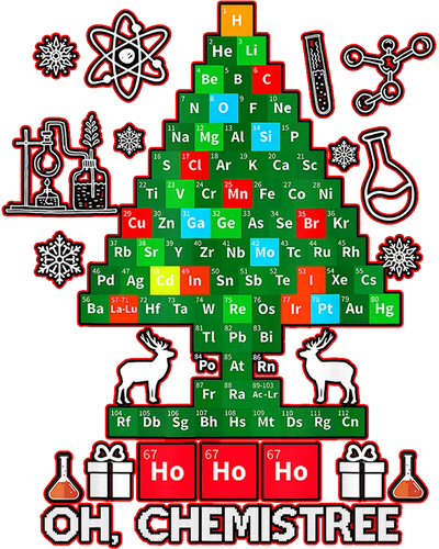 Chemistree Christmas Design - DTF Ready To Press - DTF Dallas 