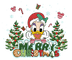 Daisy Duck Christmas Tree Design - DTF Ready To Press