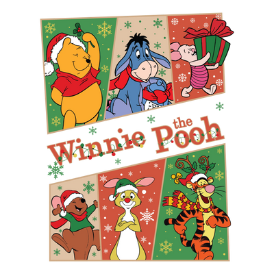 Winnie the Pooh and Friends Christmas Design | DTF Dallas - DTF Dallas 