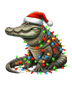 Christmas Crocodile Tree Design - DTF Ready To Press