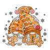 Santa Elf And Gingerbread Christmas Design - DTF Ready To Press