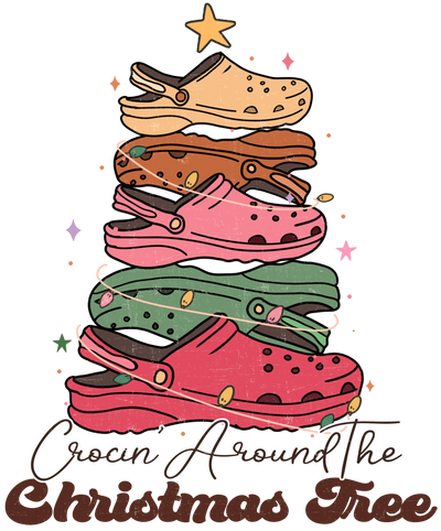 Christmas Tree Crocs Design - DTF Ready To Press - DTF Dallas 