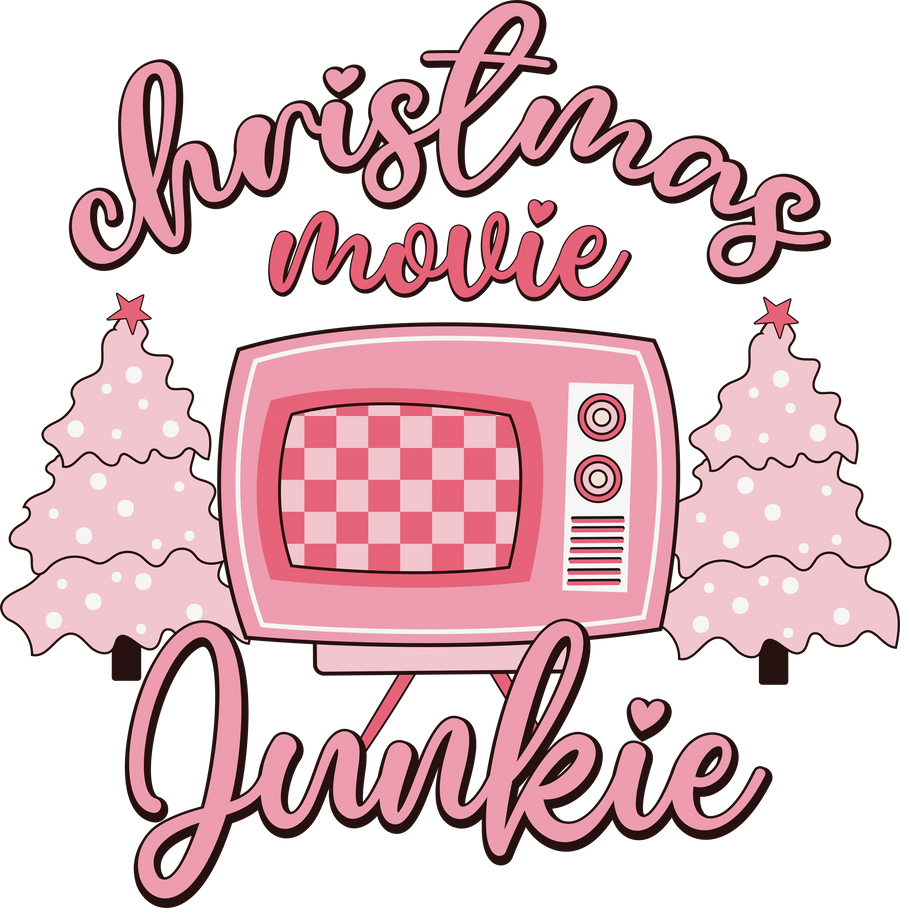 Christmas Movie Junkie DTF-Ready to Press (V1) | DTF Dallas