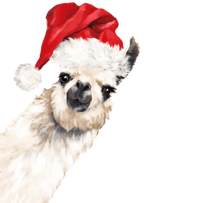 Christmas Llama Design DTF-Ready to Press (V2) | DTF Dallas - DTF Dallas 