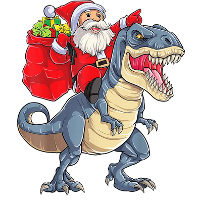 Christmas Dino Design DTF-Ready to Press (V1) | DTF Dallas - DTF Dallas 