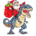 Christmas Dino Design DTF-Ready to Press (V1) | DTF Dallas