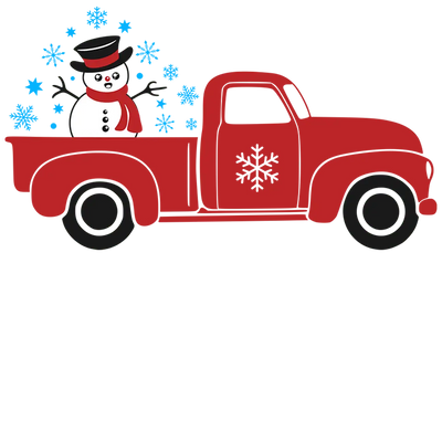 Christmas Truck Design DTF-Ready to Press (V1) | DTF Dallas - DTF Dallas 
