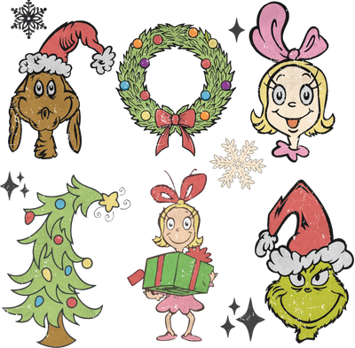 Cute Grinch Christmas Design - DTF Ready To Press - DTF Dallas 
