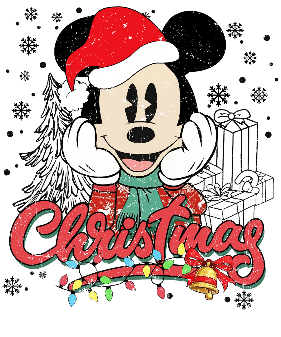 Mickey Mouse Christmas DTF Ready to Press V4 | DTF Dallas