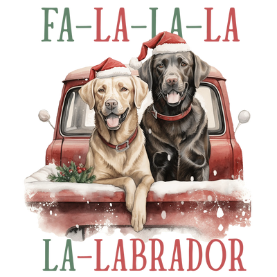 Fa La La La Lab Christmas Design Ready to Press | DTF Dallas - DTF Dallas 