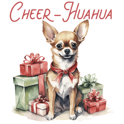 Cheer Huahua Christmas Design - DTF Ready To Press - DTF Dallas 