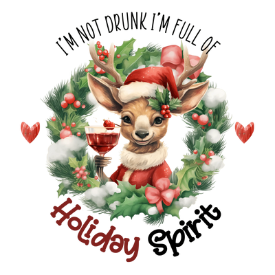 Holiday Spirit Christmas Design - DTF Ready To Press - DTF Dallas 