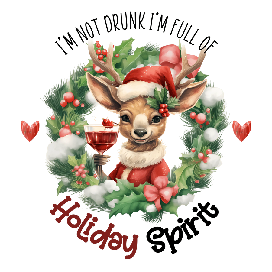 Holiday Spirit Christmas Design - DTF Ready To Press