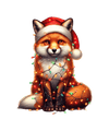 Christmas Fox Tree Design - DTF Ready To Press