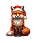 Christmas Fox Tree Design - DTF Ready To Press