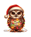 Christmas Owl Tree Design - DTF Ready To Press