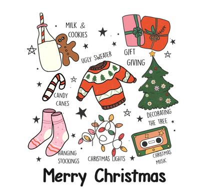 Milk and Cookies Gift Giving Merry Christmas | DTF Dallas - DTF Dallas 