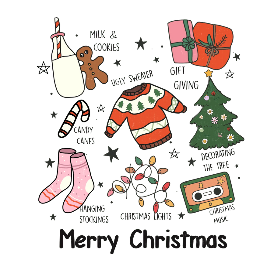 Milk and Cookies Gift Giving Merry Christmas | DTF Dallas