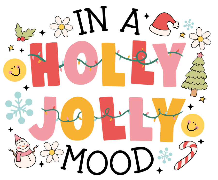 Holly Jolly Christmas Design DTF-Ready (V2) | DTF Dallas