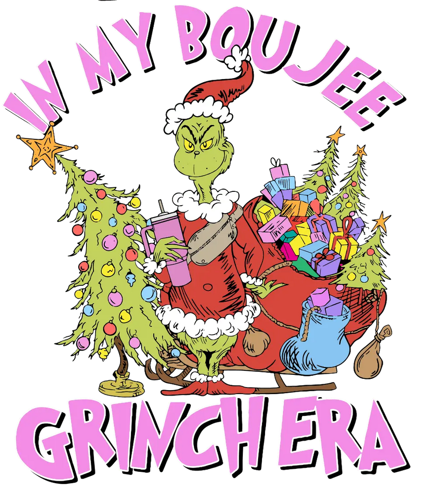 Grinch Era Christmas Design - DTF Ready To Press