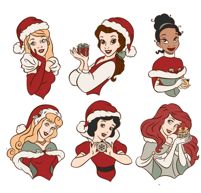 Princess Christmas Design DTF Ready to Press V1 | DTF Dallas - DTF Dallas 