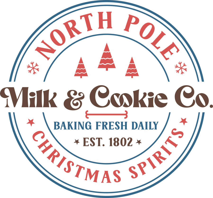 Milk Cookie Co. Christmas Design - DTF Ready To Press