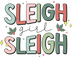 Sleigh Girl Christmas Design - DTF Ready To Press