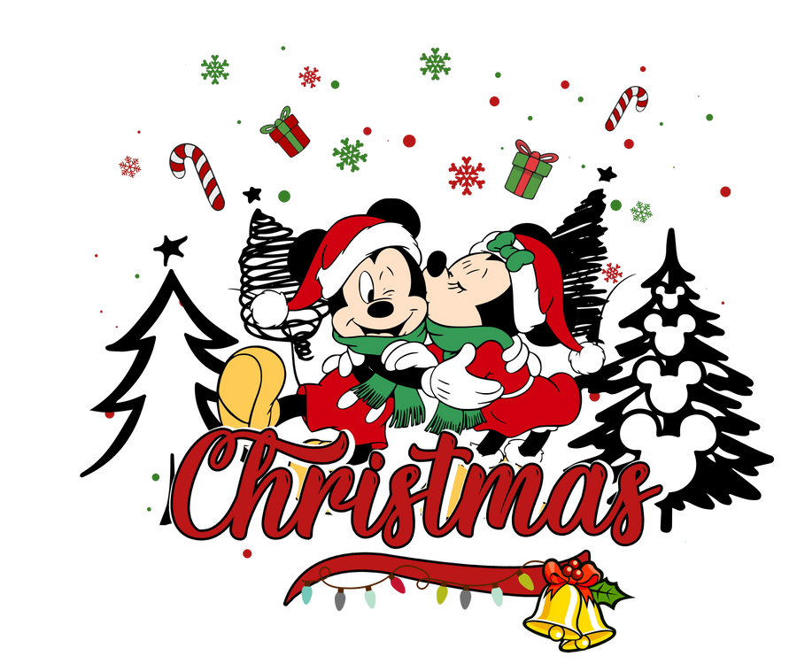 Mickey and Minnie Christmas Tree Design | DTF Dallas