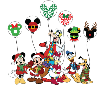 Christmas Mickey Party Design - DTF Ready To Press - DTF Dallas 